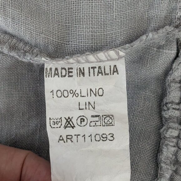 JS MILLENIUM Gray Chambray Linen OVERSIZED Short Sleeve Pullover Top; Size 2XL - Picture 5 of 5